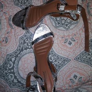 Dollhouse silver snakeskin print heels from Shiekh